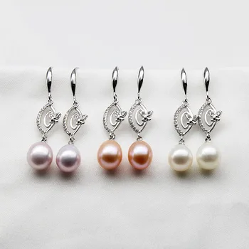 Aukštos Kokybės Natūralių Gėlavandenių Perlų Auskarai Moterims, Elegantiška Prabanga Tabaluoti Mados Jelwelry Pendientes Dovanų Didmeninės