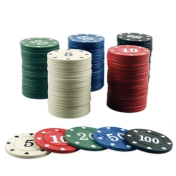 100vnt Kazino Pokerio Kortų Žaidimas, Baccarat Skaičiavimo Accessories Žaidimas Lustai Žetonų Pramogų Žaidimai Su Skaitmeninės Žetonų