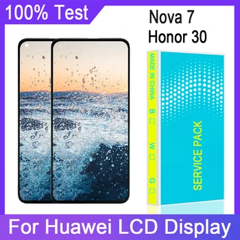 6.53 colių Ekrano ir Huawei Nova7 LCD Jutiklinis Ekranas skaitmeninis keitiklis Asamblėjos Huawei Honor 30 LCD Ekranas