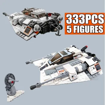 Naujas 333PCS 20 Edition Star Kosminiu Laivu Serijos Karai Snowspeeder Lyguma Orlaivių Tinka Statybiniai Blokai, Plytos Vaikas, Dovana, Žaislai