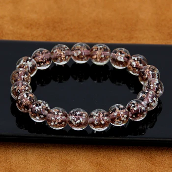 Hecho a mano de las mujeres de 4mm de diamante de imitación de cristal redondo de cuentas de vidrio Ruožas pulsera Femme Jewelr