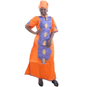 MD afrikos suknelės moterims 2020 naują afrikos, siuvinėjimo ilga suknelė afrikos ponios dashiki suknelė su galvos apsiaustas moteriški drabužiai