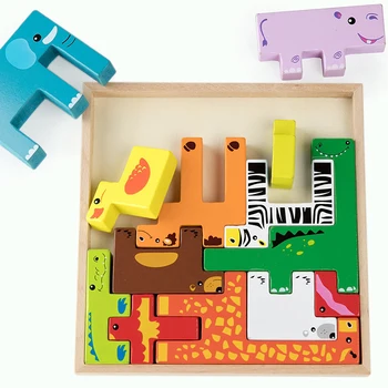 13pcs 3D Galvosūkiai Kubo Montessori Medžiagų, Mediniai Žaislai, Kūdikių Medienos Švietimo Žaislai, Dėlionės Vaikų Dovanų