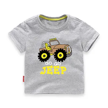 2018 Naujų Vaikinų T-shirt Vasaros Džipas Automobilio Modelio Drabužius Atsitiktinis trumpomis Rankovėmis, Vaikams, Vaikams, Vaikui, Medvilnės Berniukų marškinėliai