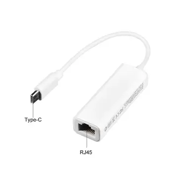 USB 2.0 Type C) USB-C RJ45 100Mbps Ethernet LAN Tinklo Adapterio Kabelį 100 mbps perdavimo Tipas-C kompiuterį/tabletę windows XP/7/8