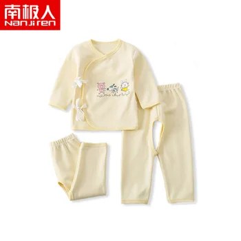 Nanjiren 0-3 mėnesių kūdikiui kostiumas vienuolis drabužiai vyrams ir moterims kūdikio medvilnės apatiniai trijų dalių ilgomis rankovėmis vienuolis drabužiai