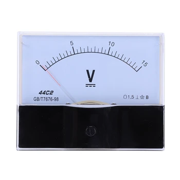 Analoginis Voltmeter Metrų Voltmeter DC Matavimo diapazonas 44C2 0-15 V