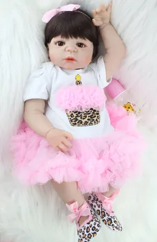 BZDOLL 55cm Full Silikono Reborn Baby Girl, Kaip Realus Lėlės, Žaislai, Naujagimių Princesė Bamblys Kūdikių Lėlės Puikus Gimtadienio Dovana