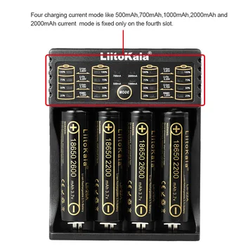 2vnt/daug LiitoKala Lii-402 Smart Baterijos Kroviklis 1.2 V, 3,7 V 3.2 V 3.85 V AA/AAA dėl 18650 18490 18350 17670 17500 14500 10440 #xj30