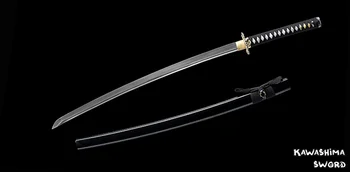 41Inches-Nekilnojamojo Samurajus Kardas 1060 Didelis Anglies Plieno Full Tang Ryškumą Paruoštas Pjovimo-Japoniška Katana-Nemokamas Pristatymas-Juoda