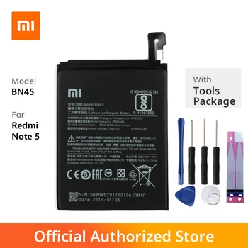 Originalus Xiaomi BN45 Telefono baterija Xiaomi Mi note2 Redmi 5 Pastaba Note5 4000mAh