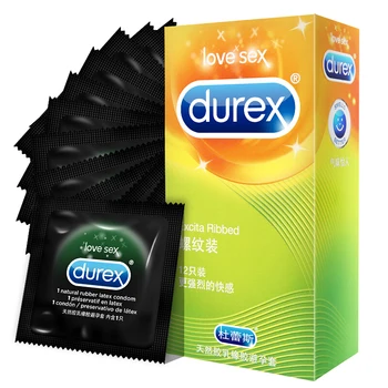 Durex Prezervatyvai 12Pcs/Box Vyrų Ultra Plonas Natūralaus Latekso Sklandžiai Suteptas Prezervatyvas Sekso Žaislas Suaugusiems Neprivaloma Derinys