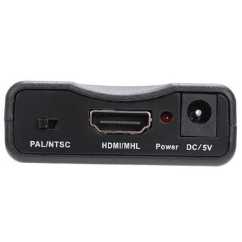 HDMI į HDMI Konverteris, HDMI Įvestis, SCART Išvestis Composite Video HD Stereo Audio Adapteris 720p / 1080p HDTV DVD NTSC, PAL, HD