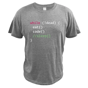 Informatikos Python Programuotojas Valgo Kodas Miego Marškinėliai Medvilnė Tee Viršūnes Aukštos Kokybės Medžiaga T-shirt