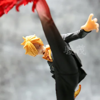 Anime One Piece Statulėlės Sanji PVC Veiksmų Modelis Mūšio Versija Demonas Vėjo Kojų Berniukai, Dovana, Namų Dekoro Lėlės, Žaislai Cosplay Sanji 17cm