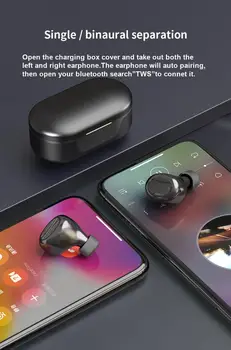 TW16 Belaidės Ausinės Bluetooth 5.0 Ausinės TWS Mini HIFI In-ear Sporto Veikia Rankų Paramos IOS/Android Telefonai HD Skambinti