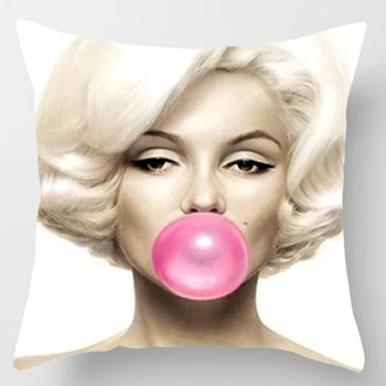 Rožinės spalvos garsenybių smūgis burbuliukų pagalvė atveju dviejų pusių modelio pagalvių užvalkalai padengti aikštėje pagalvių užvalkalus dydis 45*45cm