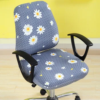 Europos Stiliaus Biuro Kėdė Padengti Spandex Dangtelį Ant Sėdynės, Kėdė Spausdinti Užvalkalai Už Biuro 2vnt/komplektas Kėdė Galinį Dangtelį+ Kėdė Atveju