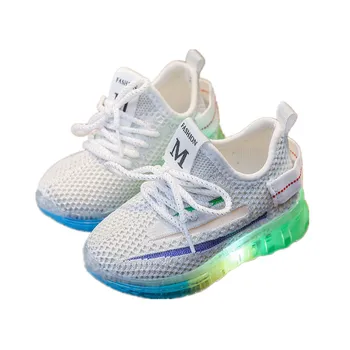 Unisex Vaikai LED Žėrintis batai Patogūs Sportiniai Berniukas Kvėpuojantis Mados Rožinė Mergaitė Batai Tenso Infantil Dydis 21-30