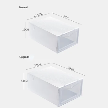8PCS Flip Bateliai Box Sutirštės Skaidrus Stalčius Atveju Plastikiniai Batų Dėžės ant kitos Batų Organizatorius saugojimo Shoerack Dropshipping