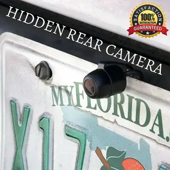 Automobilių Nuslėpė Licenciją Plokštelės Galinio vaizdo Atsargine Kamera su Naktinio Matymo ir Vadovas Parkavimo Linijas