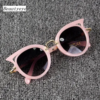 Beautyeye 2018 Vaikams, Akiniai nuo saulės Merginos Prekės Cat Eye Vaikai Akiniai Berniukai UV400 Lens Baby Saulės akiniai Mielas Akiniai Atspalvių Akiniai