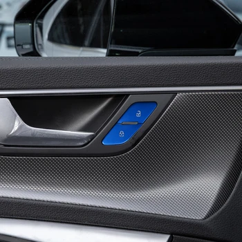 Automobilio Stilius Konsolės Multimedijos P Mygtukai Padengti Blizgančiais Audi A6 C8 2019-2020 Vidinių Durų Užrakinimo Mygtukas Rėmo Lipdukai