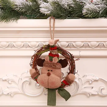 Naujas Elf Lėlės Kalėdų Papuošalų Medis Pakabukas Vyras Sniego Elnias Rotango Meno Mažas Girliandą Rotango Žiedas, Papuošalų LF98008