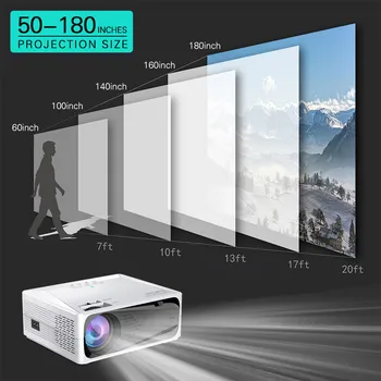 UNIC C600 Native 1080p HD Projektorius LED Proyector 1280 x 720P 3D Vaizdo Belaidžio 
