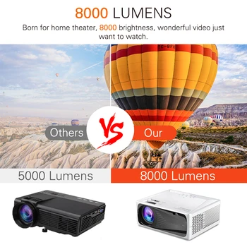 UNIC C600 Native 1080p HD Projektorius LED Proyector 1280 x 720P 3D Vaizdo Belaidžio 