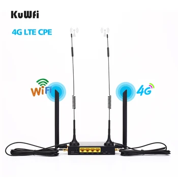KuWFi 4G LTE, WiFi Bevielis Maršrutizatorius 300Mbps Cat 4 Didelės Spartos Pramonės MEZON su SIM Kortelės Lizdą ir 4pcs Išorinė Antena
