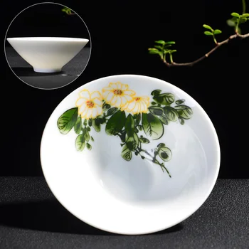 Rankomis Dažyti porceliano arbatos Puodelio 1pcs,Kinų stiliaus modelis keramikos patys puodeliai,Kung Fu Teacup,Arbatos aksesuarai Puer taurės rinkinys