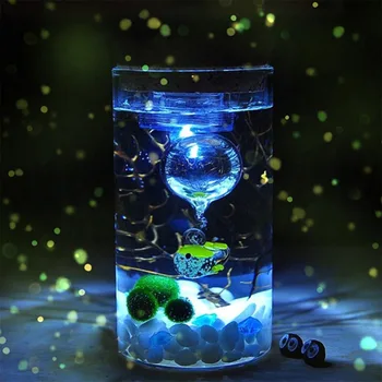 12 CM Stiklo Butelis Jar Hydroponic Terariumai Konteinerių Šviesos diodų (LED) Kamščiamedžio Kamščiu Ekologinių Butelis Naktį Žibintai #264311