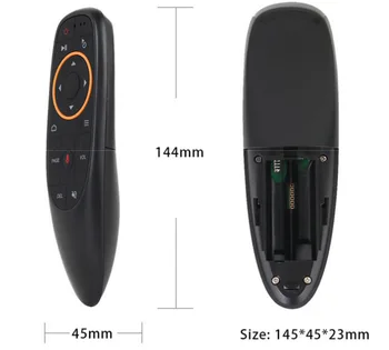 G10 Pažangaus Voice Nuotolinio Valdymo 2.4 G RD Giroskopas Apšvietimu Belaidžio Oro Pelės G10S PRO X96 mini H96 MAX A95X F3 Android TV Box