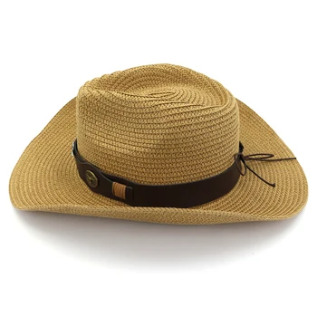 Lauko Vyrų, Moterų Popieriaus Kaubojaus Skrybėlės, Dirbtinių Rankų Darbas Beach Šiaudų Skrybėlę Vakarų Amerikos Stiliaus Sombreros Skrybėlę Skėtį Nuo Saulės Kepurė