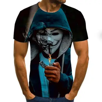 Karšto Pardavimo Klounas Marškinėliai Vyrams/moterims Joker Veidas 3D Atspausdintas Teroro Mados marškinėliai dydis XXS-6XL111