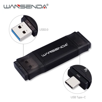 WANSENDA 2-in-1 OTG Pen Ratai Tipas-C USB 3.0 Flash Drive, 512 GB 256 GB 128GB 64GB 32GB Pendrive USB Memory Stick TIPO C/VNT