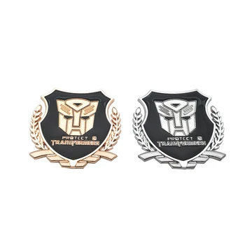 Automobilio stilius Metalo Transformatoriai Autobots šonines Duris Auto Logotipas Ženklelis 3D Galinis Kamieno Logotipo Lipdukas