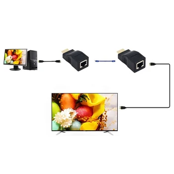 Populiariausi Pasiūlymai 4K 3D, HDMI 1.4 30M Plėstuvu, RJ45 Virš Cat 5e/6 Tinklo LAN Ethernet Adapter