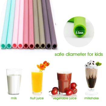 Tegul 3pcs Silikono šiaudų Maisto kokybės Daugkartinio naudojimo Lankstus, Lenktos kūdikių teether PVC nemokamai Ekologinio Draugiškas Priedai kramtomoji guma