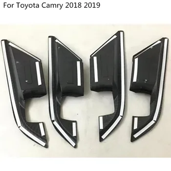 Toyota Naujas Camry XV70 2017 2018 2019 2020 Automobilių Stilius ABS Matinis/anglies Pluošto Dangtelis Stick Apdaila Durų Vidinė Rankena Dubenį Rėmelį