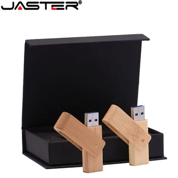 JASTER carbonized bambuko usb 2.0 4GB 8GB 16GB 32GB 64GB atminties 