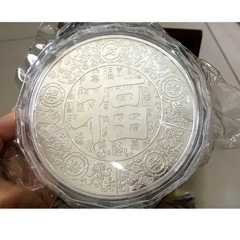 2012 Metų 1000g 1kg Svorio Kinijos Drakonas Platde Sidabro Monetų Su Coa Gyvūnų Monetos Dovana Metu
