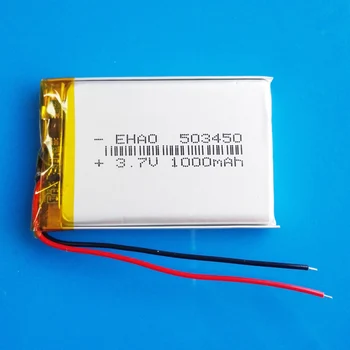 EHAO 503450 3,7 V Ličio Polimero Lipo daugkartinio Įkrovimo Baterija 1000 mAh Išmaniųjų Telefonų DVD Led Lempos fotoaparatas