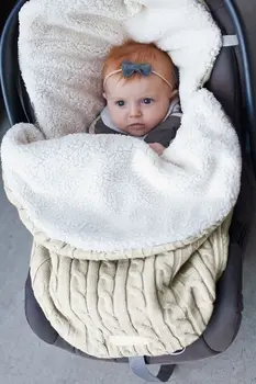 Universalus Vaikas Kūdikio Vežimėlis Vežimėlis Megztiniai, Vilnos Nėrimo Miegmaišį