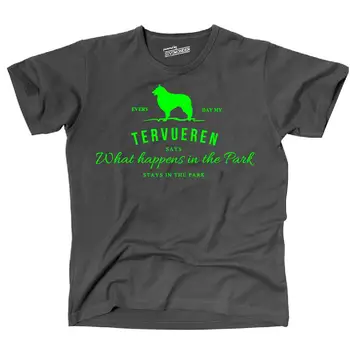 Medvilnės Marškinėliai Mados Marškinėliai Tvl T-Shirt Hund Hunde Tervueren Derlius Logotipas Parkas Įdomus Siviwonder Tee Marškinėliai