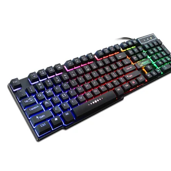 Coolcold wired keyboard usb mechaninė jausmas, 104 keycaps žaidimų klaviatūra atspari vandeniui apšvietimu teclado mecanico