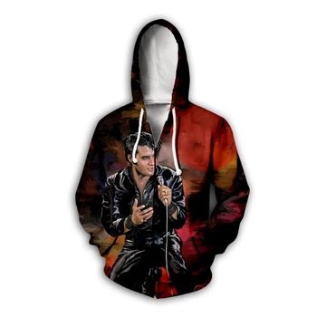 PLstar Kosmosas Elvis Presley 3D Spausdinimo Hoodie/Palaidinukė/Striukė/Vyrams, Moterims, hip-hop drabužiai TX066