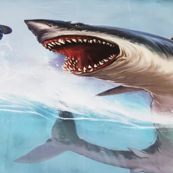 Didelis Ryklys Gyvūnų Patalynės Komplektas, 3D HD Spausdinti Jūrų Žuvų mėlyna Antklode Padengti Nustatyti Twin Visą Karalienė King Size 3PCS Pritaikyti patalyne