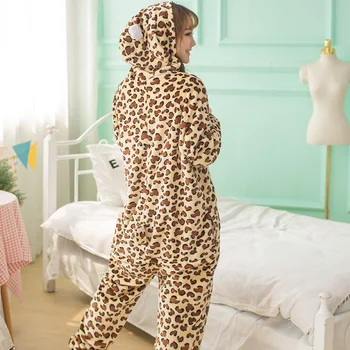 Kigurumi Pižama Leopard Turėti Vaikų, Kūdikių, Mergaičių Pižamos Berniukui Sleepwear Gyvūnų Anime Onesie Vaikai Kostiumas Jumpsuit